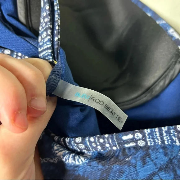 Bleu Rod Beattie Blue and White Swimsuit Size 10 - Picture 5 of 9